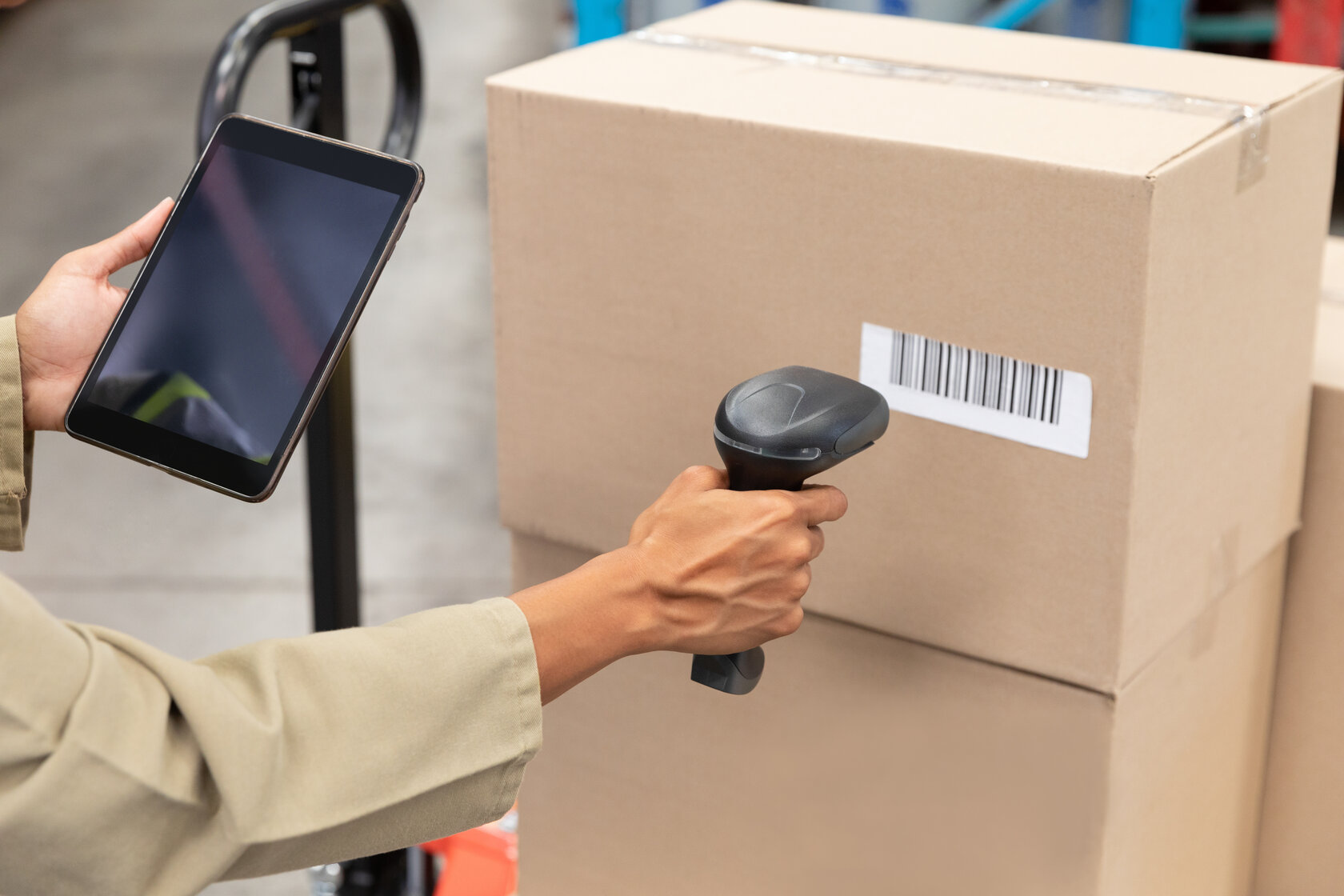 Inventory specialist with scanner